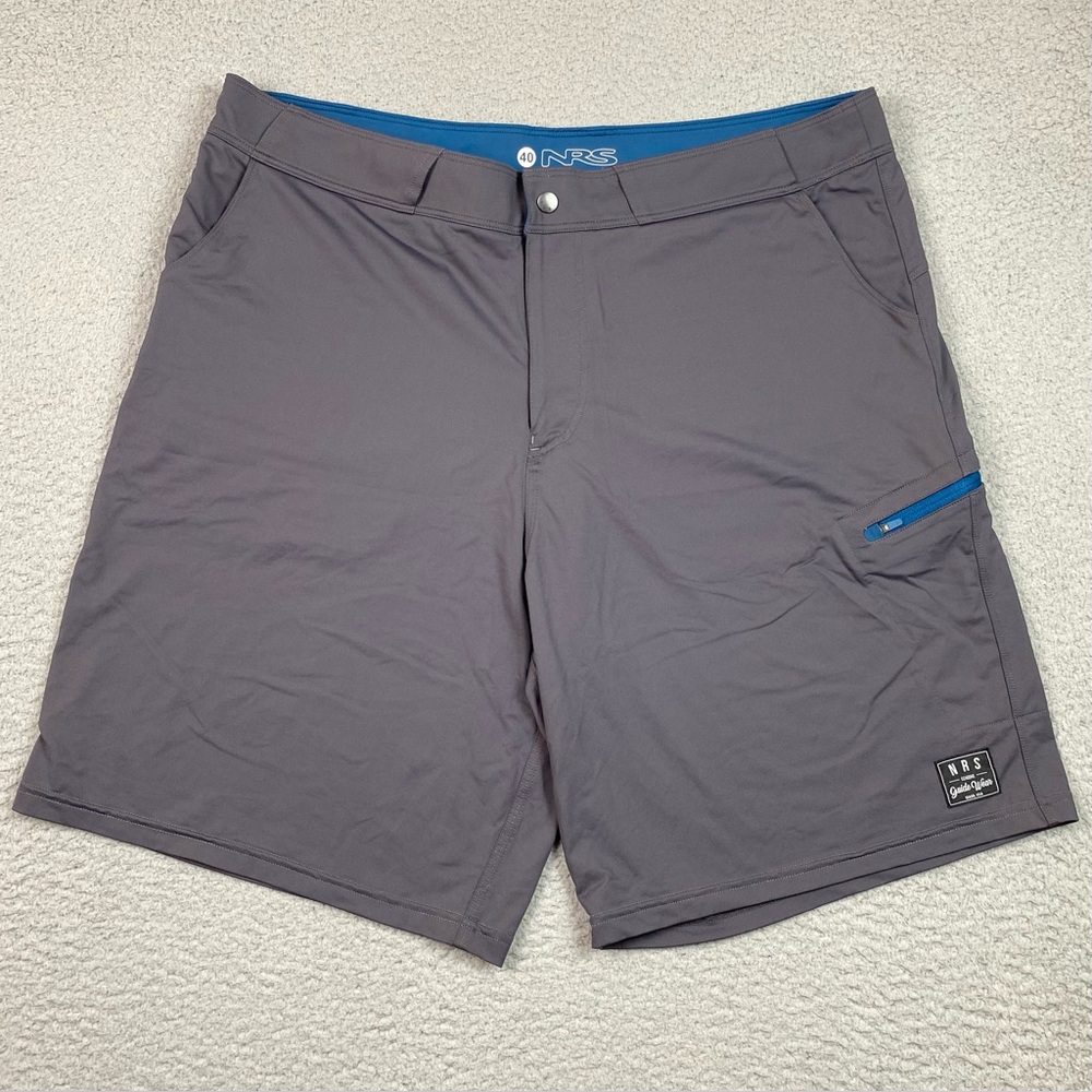 NRS Guide Shorts Men's Size 40 Gray Stretch Outdoor Fishing Hiking Water River